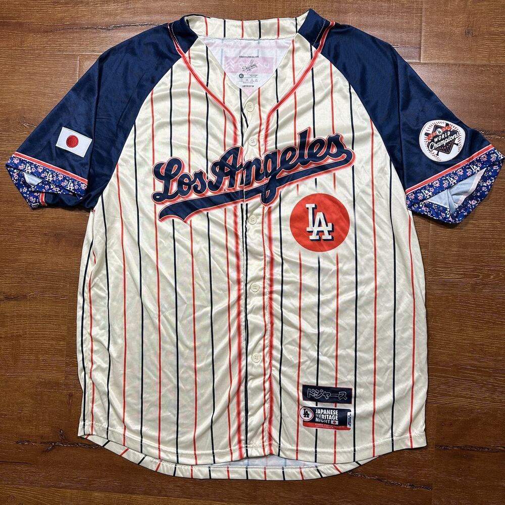 Los Angeles Dodgers Japanese Heritage Night Baseball Jersey XL 2025 World Series